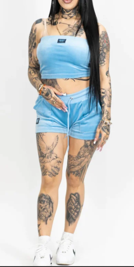 Women's Velour Short Set