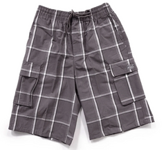 Shaka-Wear Men's Loose Fit Plaid Shorts (1pc)