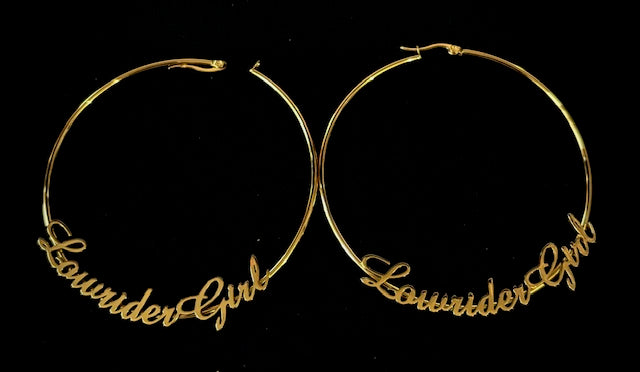 Hoop's Lowrider Girl Large Gold (Pair)
