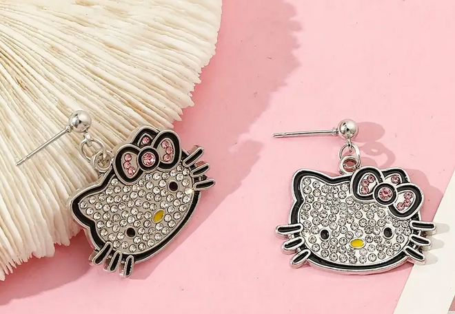 Earring's Hello Kitty Dangle Bling (Pair)