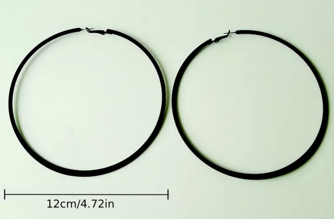 Hoop's XL Giant Black (Pair)